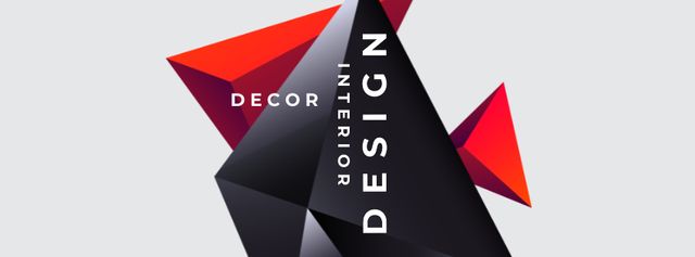 Template di design Decor store ad on Digital Elements Facebook cover