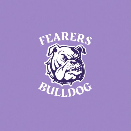 Sport Club Emblem with Bulldog Logo Design Template