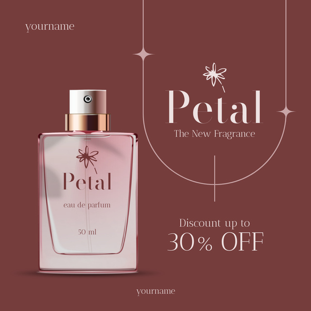Designvorlage Offer Discounts on New Women's Fragrance für Instagram AD