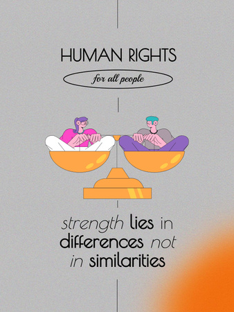 Template di design Awareness about Human Rights Poster US