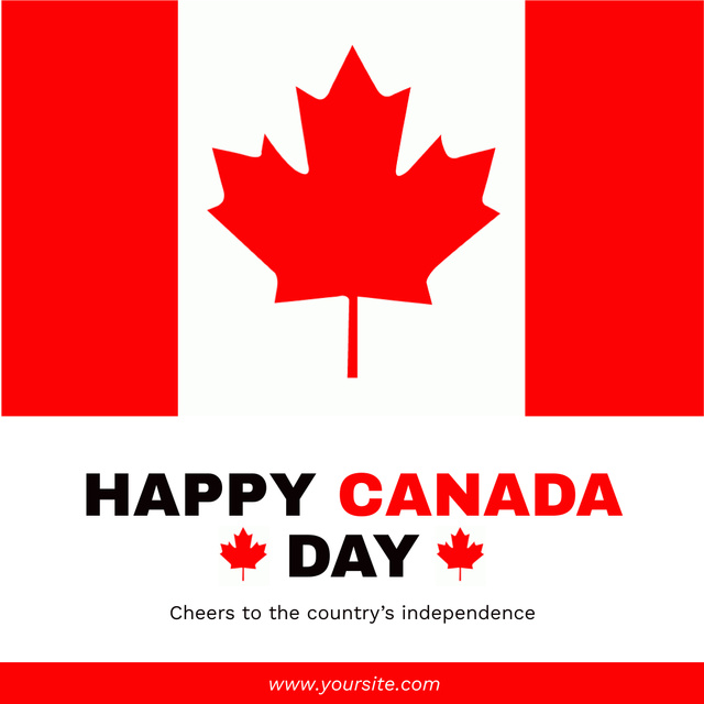 Platilla de diseño Canada Day Celebration Announcement Instagram