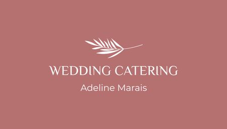 Wedding Catering Services Offer Business Card US Design Template