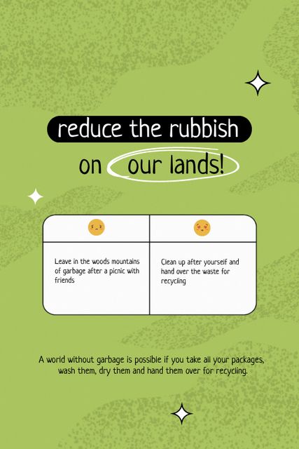 Eco Lifestyle and Waste Recycling Concept Motivation Tumblr Tasarım Şablonu