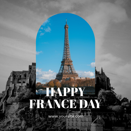 Modèle de visuel Template With Eifel Tower - Instagram