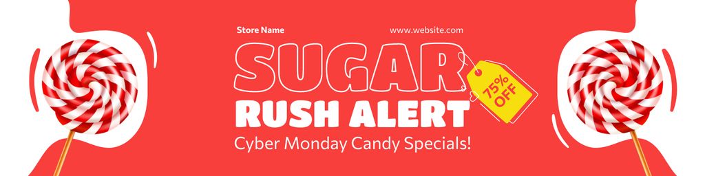 Template di design Cyber Monday Special Offer of Candies Twitter