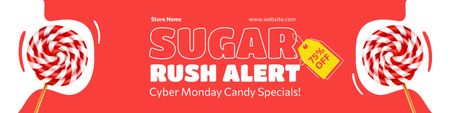 Cyber Monday Special Offer of Candies Twitter Design Template