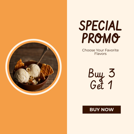 Platilla de diseño Affordable Promo For Ice Cream Dessert In Bowl Instagram