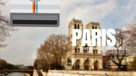 Designvorlage Tour Invitation with Paris Notre-Dame für Full HD video