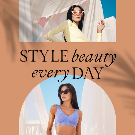 Self Love Inspiration with Stylish Girl Animated Post Design Template