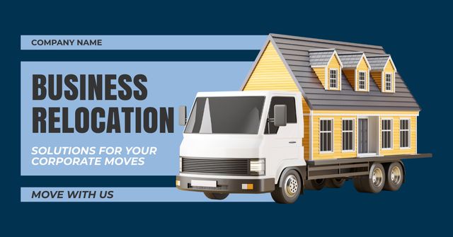 Designvorlage Ad of Business Relocation Services für Facebook AD