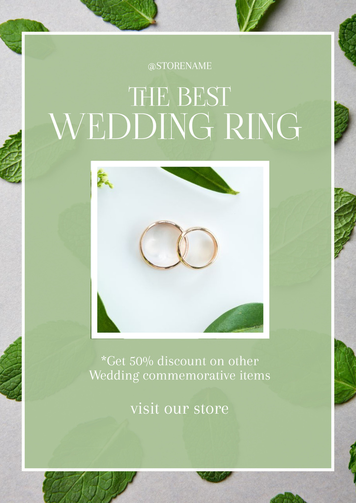 Designvorlage Wedding Ring Promotion für Poster