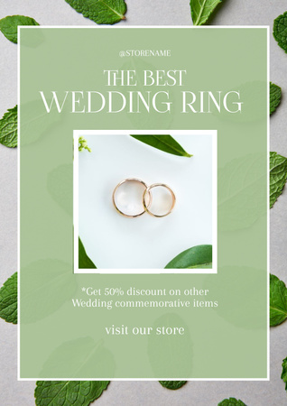Wedding Ring Promotion Poster Design Template