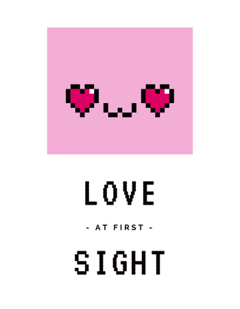 Plantilla de diseño de Phrase about Love with Cute Illustration T-Shirt 