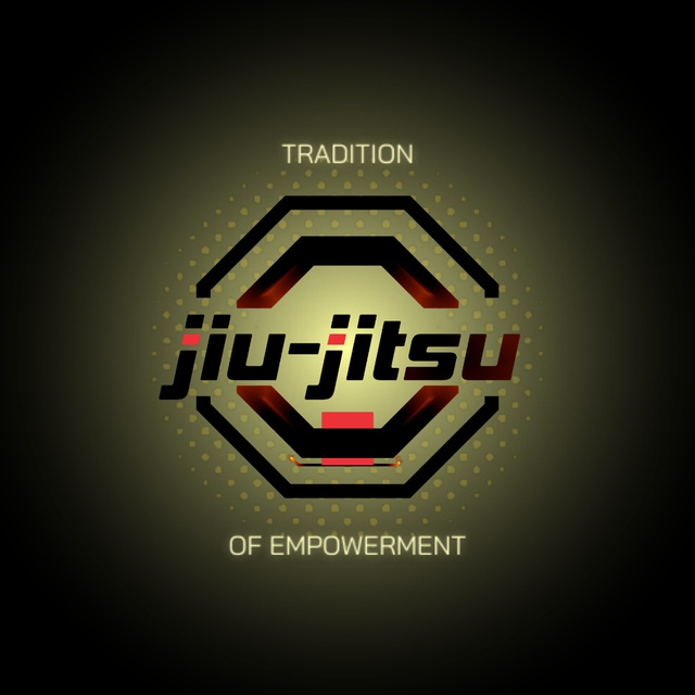 Traditional Jiu-jitsu Classes Offer With Slogan Animated Logo Šablona návrhu