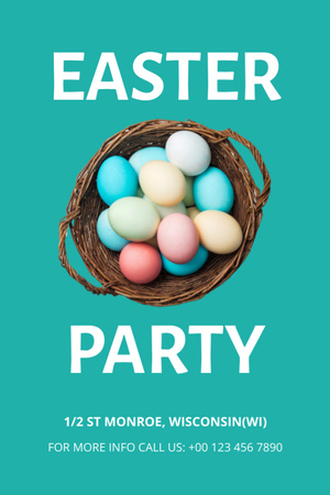 Easter Party Announcement Flyer 4x6in Design Template
