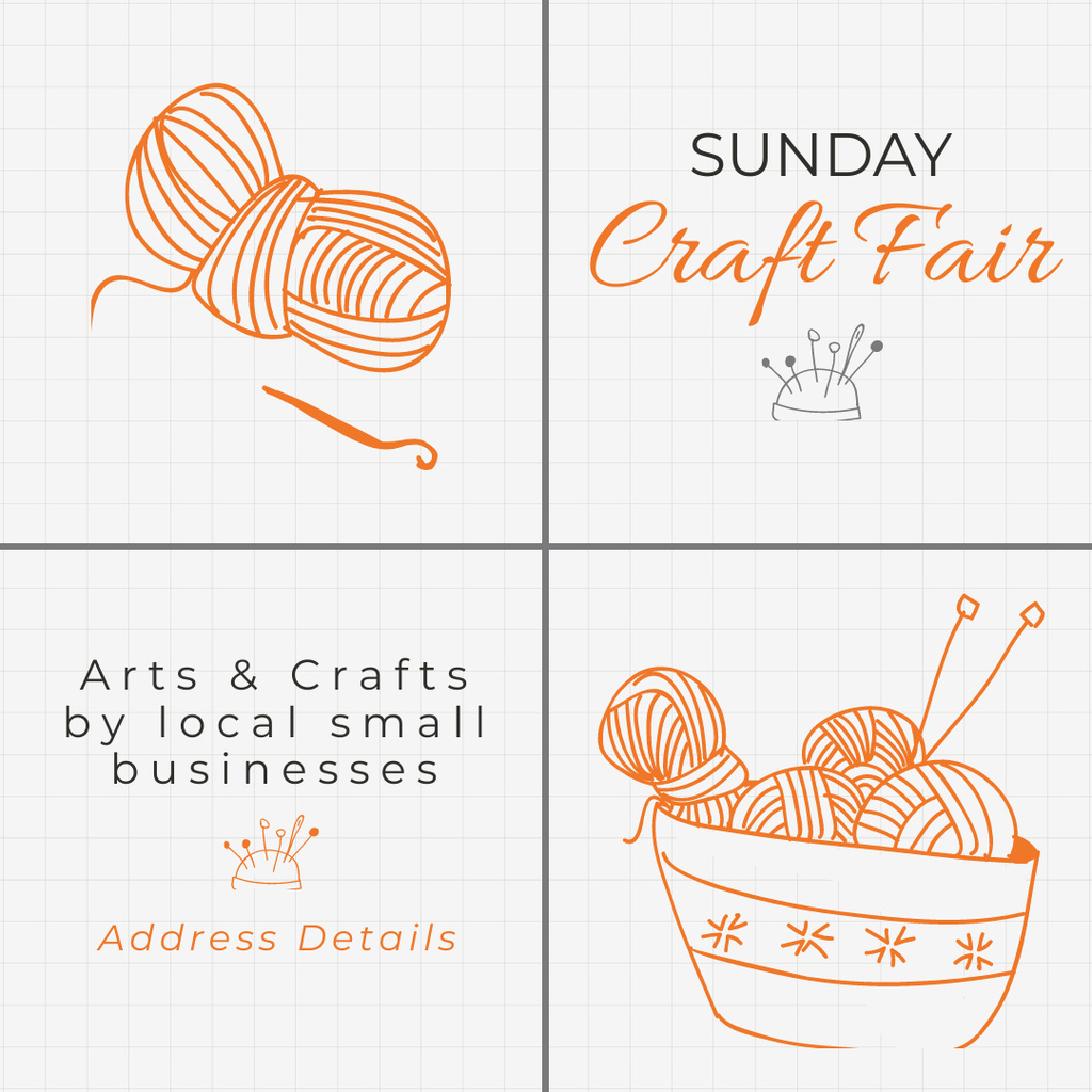 Template di design Sunday Craft Fair Announcement Instagram
