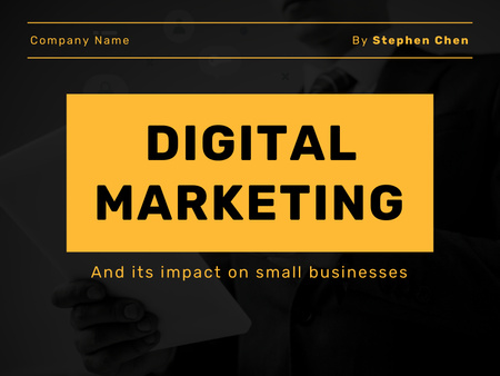 Template di design Il marketing digitale e il suo impatto sulle piccole imprese Presentation