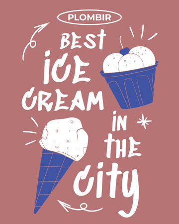 Yummy Ice Cream Ad Poster 16x20in Design Template