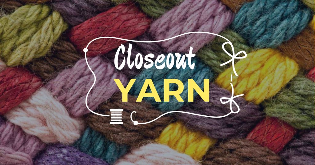 Ontwerpsjabloon van Facebook AD van Colorful Yarn for Craft