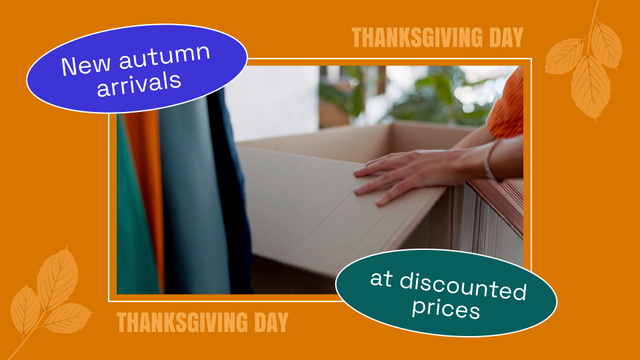 Plantilla de diseño de New Outfits At Reduced Price On Thanksgiving Day Full HD video 