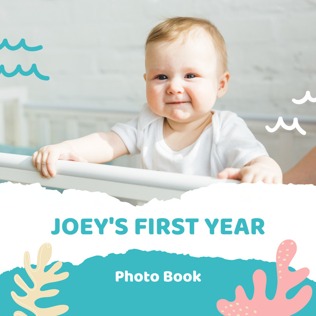 Plantilla de diseño de Parents with Their Cute Little Baby Photo Book 