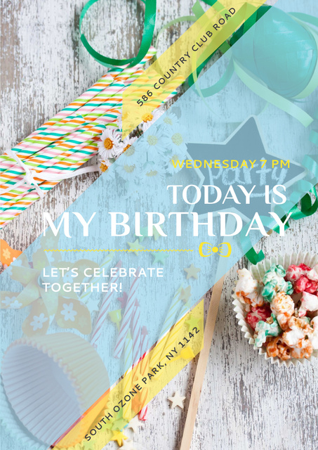 Birthday party in South Ozone park Poster Design Template