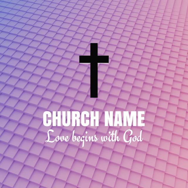 Ontwerpsjabloon van Animated Logo van Religious Citation With Christian Cross