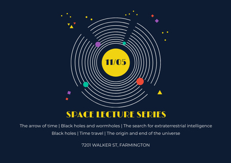Platilla de diseño Space Exploration Lecture Series Flyer A5 Horizontal