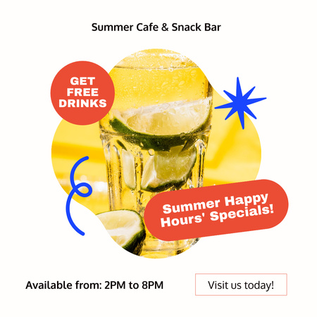 Designvorlage Special Offer of Summer Bar für Instagram