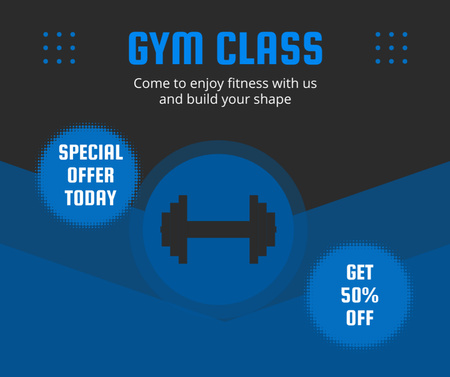 Szablon projektu Oferta Specjalna Gym Class Facebook
