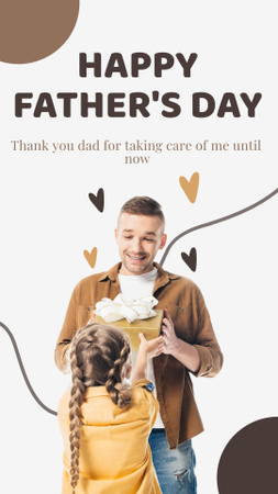 Father's Day Holiday Greeting Instagram Story Design Template