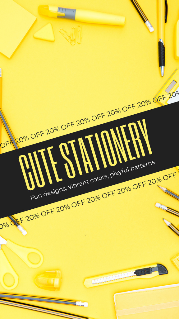 Stationery Shop Special Promo On Cute Items Instagram Storyデザインテンプレート