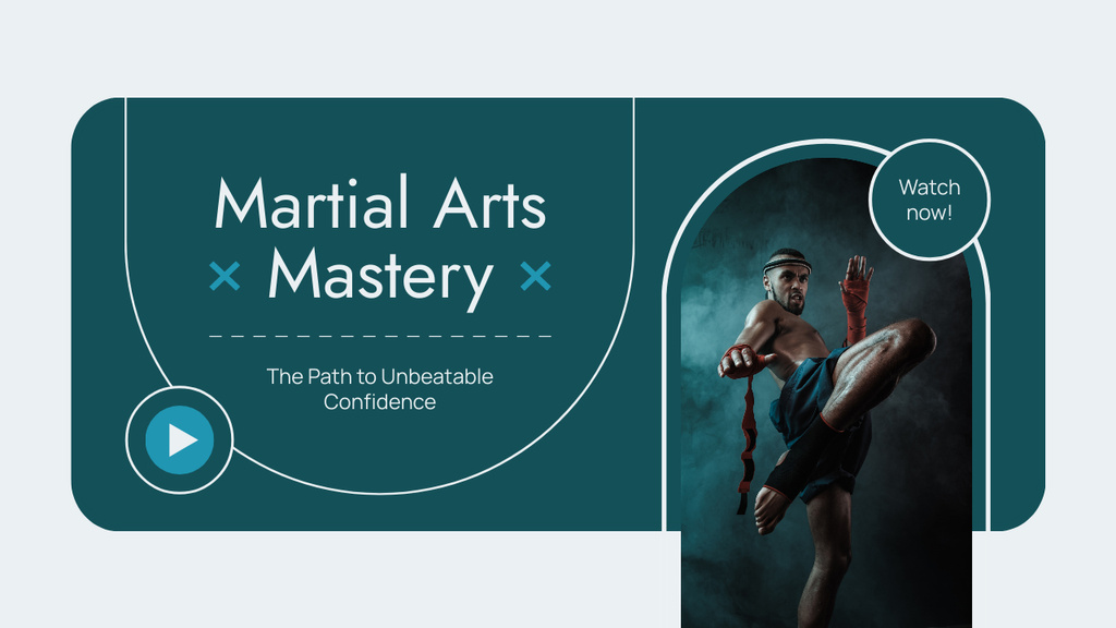 Martial arts Youtube Thumbnail Modelo de Design