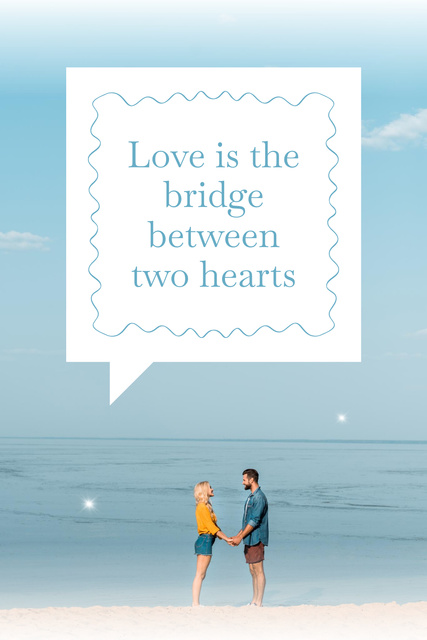 Designvorlage Inspirational Quote About Connection Between Lovers für Pinterest