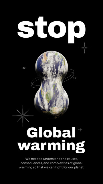 Global Warming Problem Instagram Story Modelo de Design