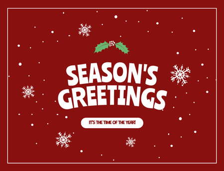 Felicidades de Natal e feliz ano novo com decoração minimalista Postcard 4.2x5.5in Modelo de Design