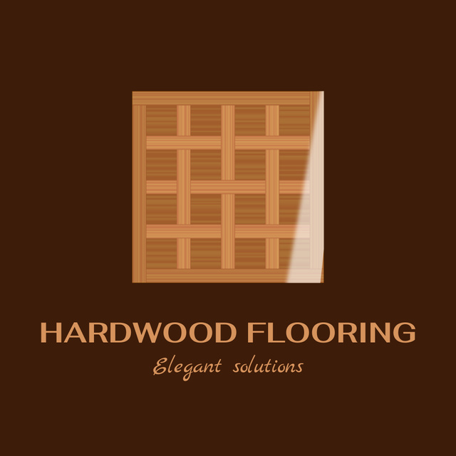 Awesome Hardwood Flooring Service Offer Animated Logo Πρότυπο σχεδίασης