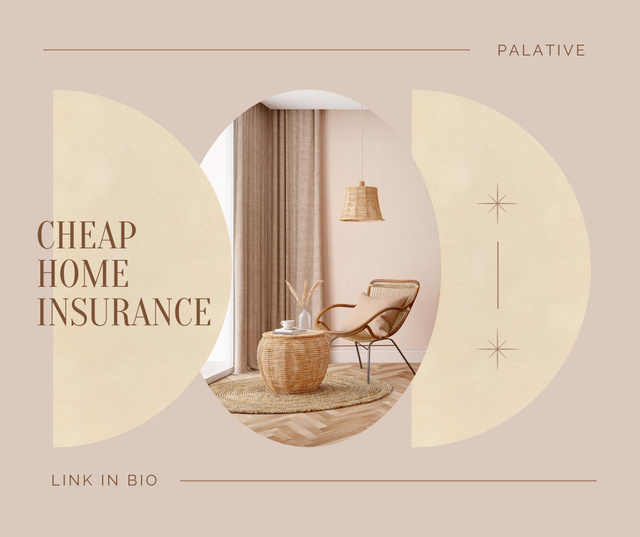 Home Insurance Offer Facebook 1430x1200px – шаблон для дизайна