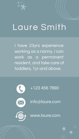 Child Care Services Offer Business Card US Vertical Design Template