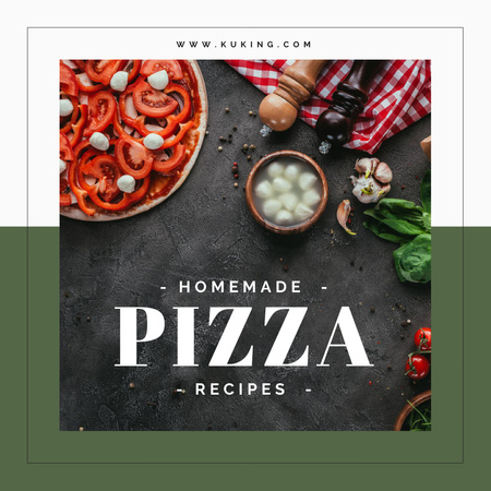 Modèle de visuel pizza maison recape ad - Instagram