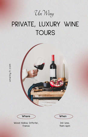 Platilla de diseño Wine Tasting Announcement Invitation 5.5x8.5in
