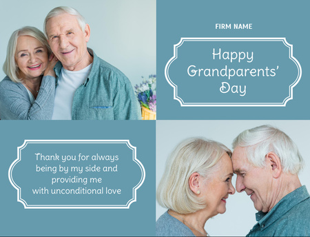 Happy Grand Parents' Day Postcard 4.2x5.5in Design Template