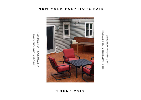 Plantilla de diseño de New York Furniture Fair announcement Postcard 