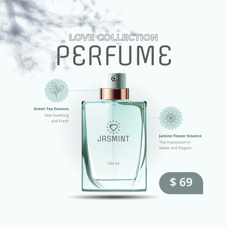 Új parfüm kollekció Animated Post tervezősablon