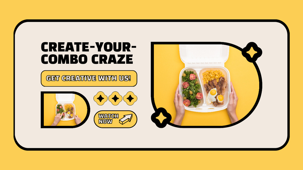 Ontwerpsjabloon van Youtube Thumbnail van Creating Personal Food Combo with Lunchbox
