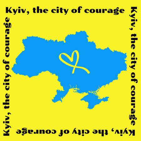 Designvorlage Partei für Kiew gegen Aggression für Instagram