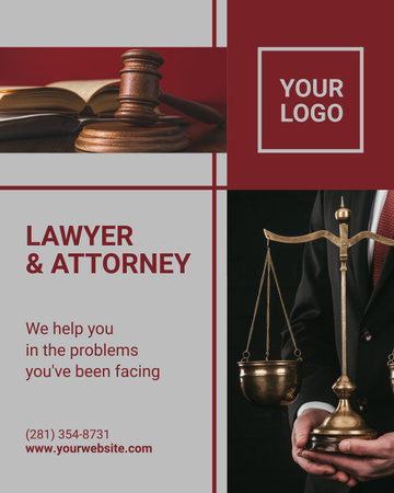Ügyvédi szolgáltatások hirdetése Instagram Post Vertical tervezősablon