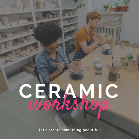 Creative Ceramic Workshop Offer Instagram Design Template