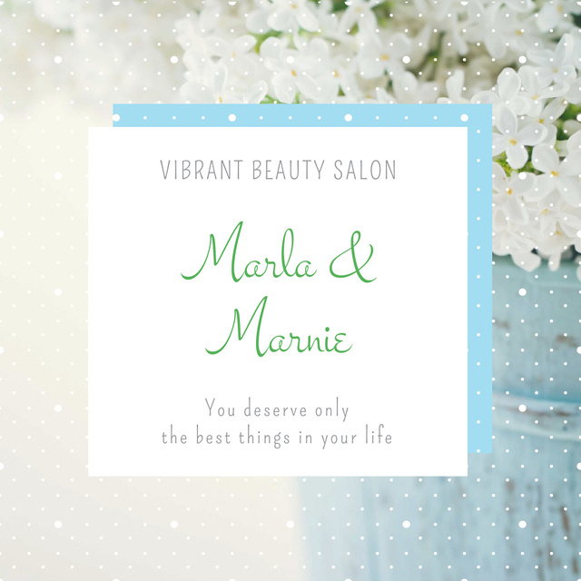 Template di design Beauty studio ad with Spring Flowers Instagram AD