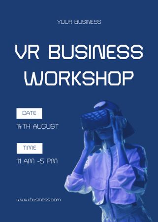 Virtual Business Workshop Announcement Invitation Design Template